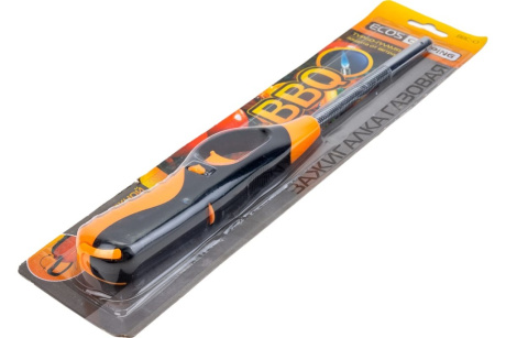 Купить Зажигалка газовая BBQ 88С-O  с газом  с защитой от ветра  оранжевая с черным  ECOS фото №4